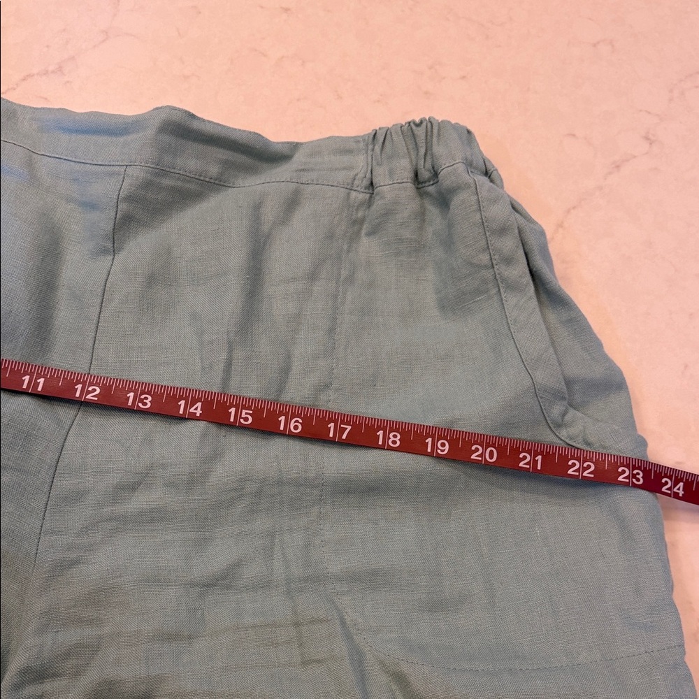 Heart’s Desire Cowgirl Split Skirt Linen Kendall Green - Picture 7 of 10